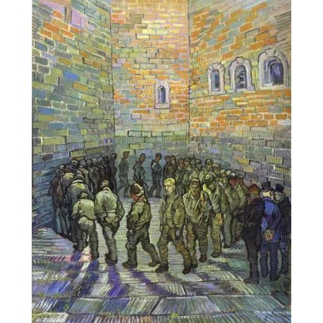 The Prison Courtyard by Vincent Van Gogh - Art gallery oil...