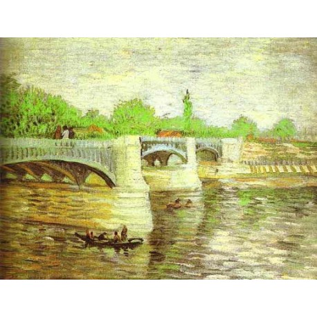The Siene with the Pont de la Grande Jatte by Vincent Van Gogh -Art gallery oil painting reproductions