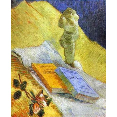 Still Life with a Statuette by Vincent Van Gogh - Art gallery oil...