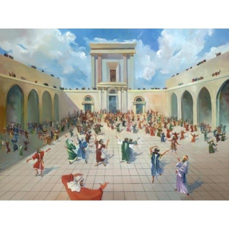 Steve Karro - Dancing in the Temple | Jewish Art Oil Painting Gallery