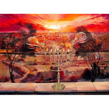 Steve Karro - Endless Blessing | Jewish Art Oil Painting Gallery