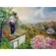 Steve Karro - Fiddler in N.Y | Jewish Art Oil Painting Gallery