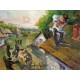 Steve Karro - Fiddler in Russia | Jewish Art Oil Painting Gallery