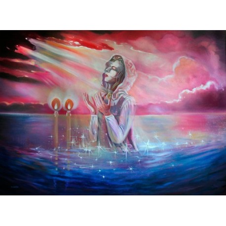 Steve Karro - One With the Light | Jewish Art Oil Painting Gallery