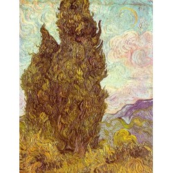 Two Cypress by Vincent Van Gogh - Art gallery oil painting...