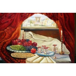 Steve Karro - Passover II | Jewish Art Oil Painting Gallery