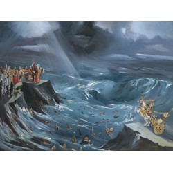 Steve Karro - Splitting the Sea | Jewish Art Oil Painting Gallery
