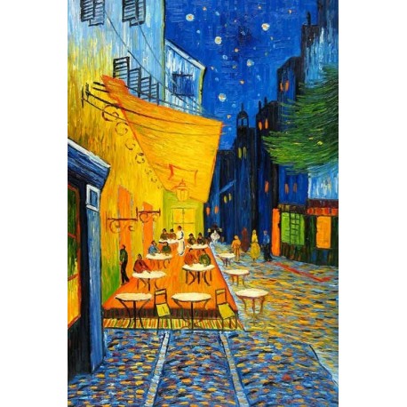 Cafe Terrace At Night, 1888 by Vincent Van Gogh - Art gallery oil painting reproductions