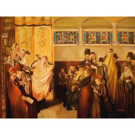 Steve Karro - Yom Kippur | Jewish Art Oil Painting Gallery