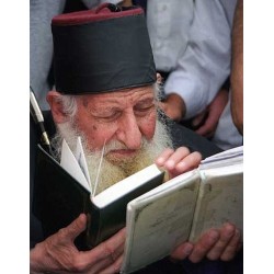 Rav Kaduri Praying | Jewish Art Oil Painting Gallery