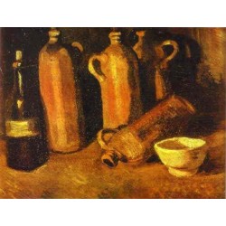 Still Life with Four Jugs by Vincent Van Gogh - Art gallery oil...