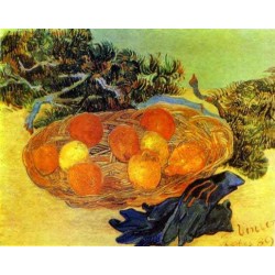 Still Life with Gloves and Pine Branch by Vincent Van Gogh - Art gallery oil painting reproductions