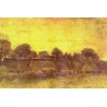 Village at Sunset by Vincent Van Gogh - Art gallery oil painting...