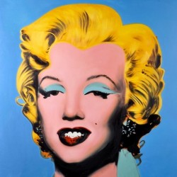 A Blue Marlyn Monroe by Andy Warhol oil painting art gallery