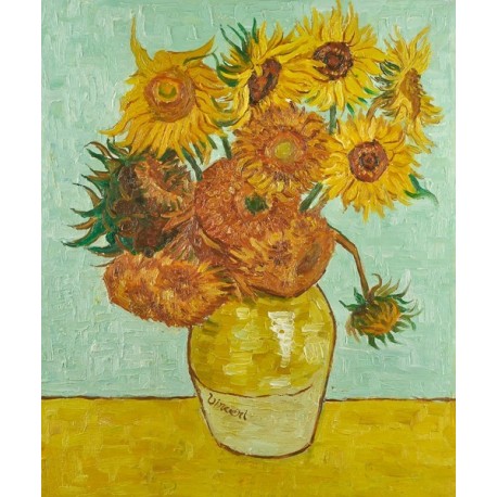 Vase with Twelve Sunflowers by Vincent Willem van Gogh oil painting art gallery