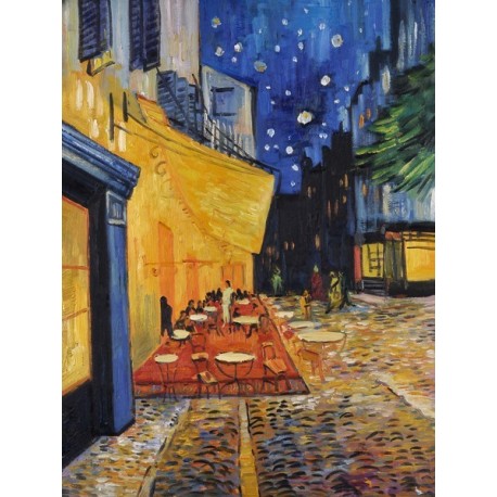 Cafe Terrace At Night, 1888 by Vincent  van Gogh - oil painting art gallery