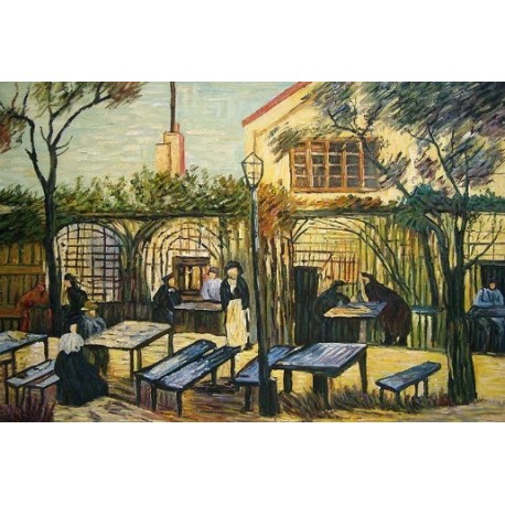 Terrace of the Cafe La Guinguuette by Vincent Van Gogh - Art...