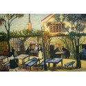 Terrace of the Cafe La Guinguuette by Vincent Van Gogh - Art...