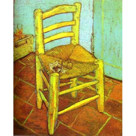 Vincent's Chair with Pipe by Vincent Van Gogh - Art gallery oil painting reproductions