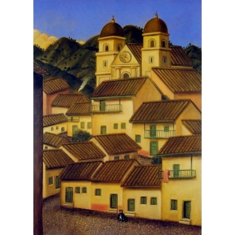 El Pueblo By Fernando Botero - Art gallery oil painting reproductions