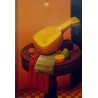 Still Life With Mandolin By Fernando Botero - Art gallery oil...