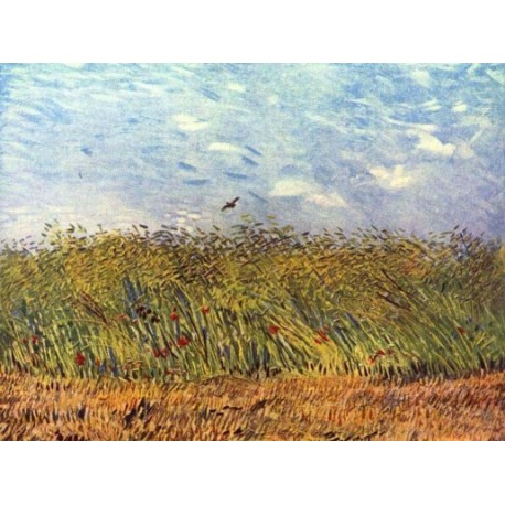 Wheat Field with a Lark by Vincent Van Gogh -  Art gallery oil...