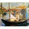 Cluade Monet Working on His Boat by Edouard Manet - Art gallery...