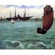 Fishing Boat Coming in Before the Wind by Edouard Manet - Art gallery oil painting reproductions