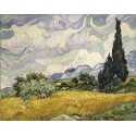 Wheat Field with Cypress by Vincent Van Gogh -Art gallery oil...