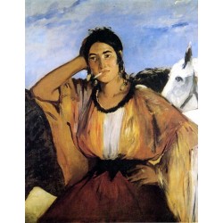 Indian Woman Smoking by Edouard Manet - Art gallery oil painting reproductions