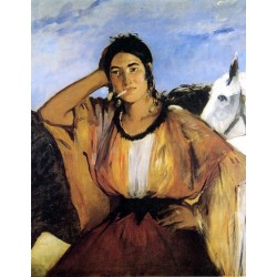 Indian Woman Smoking by Edouard Manet - Art gallery oil painting...