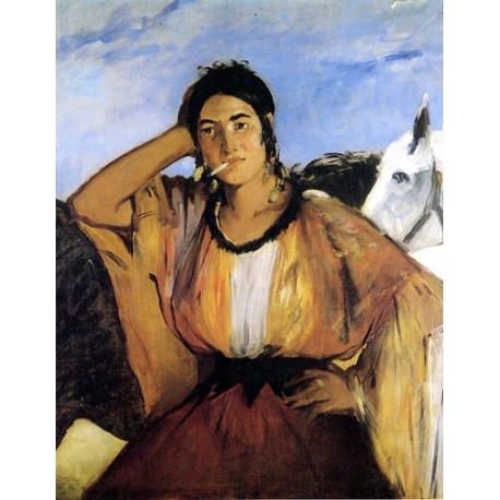 Indian Woman Smoking by Edouard Manet - Art gallery oil painting...