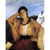 Indian Woman Smoking by Edouard Manet - Art gallery oil painting...