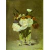 Flowers in a Crystal Vase 1882 by Edouard Manet - Art gallery oil painting reproductions