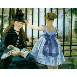 Gare Saint Lazare 1872 by Edouard Manet - Art gallery oil painting...