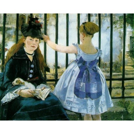 Gare Saint Lazare 1872 by Edouard Manet - Art gallery oil painting...