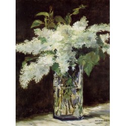 Lilacs in a Vase By Edouard Manet - Art gallery oil painting reproductions