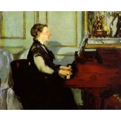 Madame Manet at the Piano 1868 By Edouard Manet - Art gallery oil painting reproductions