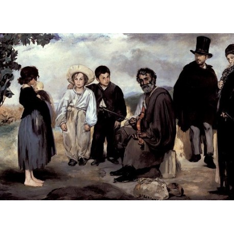 Old Musician II 1862 By Edouard Manet - Art gallery oil painting...