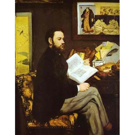 Portrait of Emile Zola 1868 By Edouard Manet - Art gallery oil painting reproductions