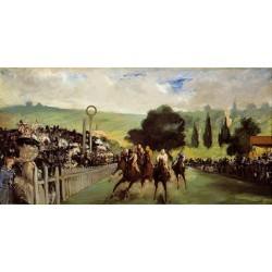 Races at Longchamp 1867 By Edouard Manet - Art gallery oil...