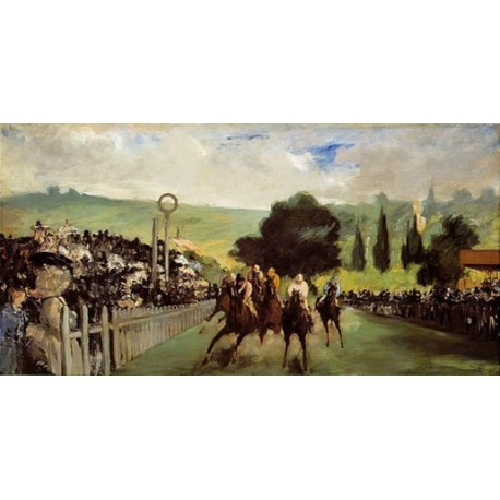Races at Longchamp 1867 By Edouard Manet - Art gallery oil...