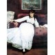 Repose, Portrait of Berthe Morisot By Edouard Manet - Art gallery oil painting reproductions