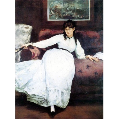Repose, Portrait of Berthe Morisot By Edouard Manet - Art gallery...