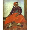 Zouave Milliet Seated by Vincent Van Gogh - Art gallery oil...