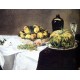 Still Life with Melon and Peaches By Edouard Manet - Art gallery oil painting reproductions