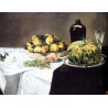 Still Life with Melon and Peaches By Edouard Manet - Art gallery...