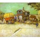 The Caravans Gypsy Camp near Arles by Vincent Van Gogh - Art gallery oil painting reproductions