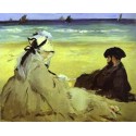 The Beach 1873 By Edouard Manet - Art gallery oil painting...