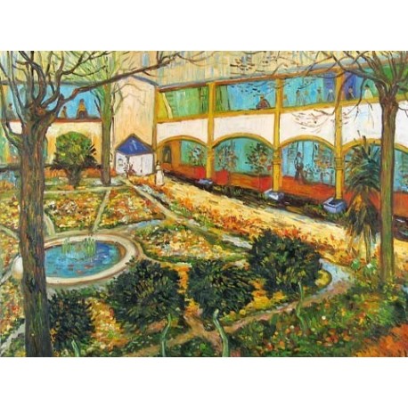 The Courtyard in Arles by Vincent Van Gogh - Art gallery oil painting reproductions